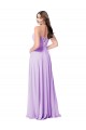 Scoop Neck Long Soft Chiffon Lilac Sleeveless Bridal Party Dress Darwin