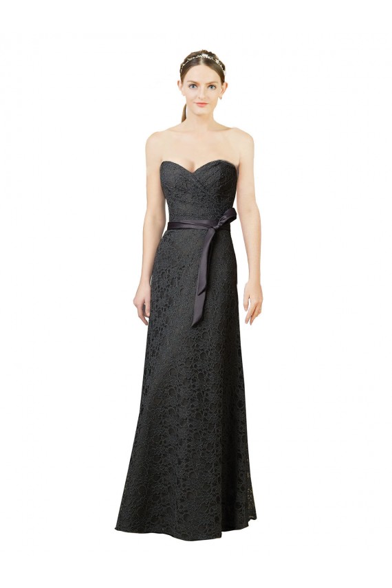 Sweetheart Long Lace Slate Grey Sleeveless Bridesmaid Dress Darwin