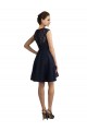 V-Neck Knee Length Lace Dark Navy Sleeveless Bridesmaid Dress / Evening Dress Darwin