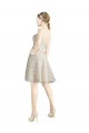 Strapless Knee Length Lace Ivory,Champagne Sleeveless Bridesmaid Dress Darwin