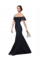 Off the Shoulder Long Lace Dark Navy Flutter Sleeves Prom Dress / Bridesmaid Dress Darwin