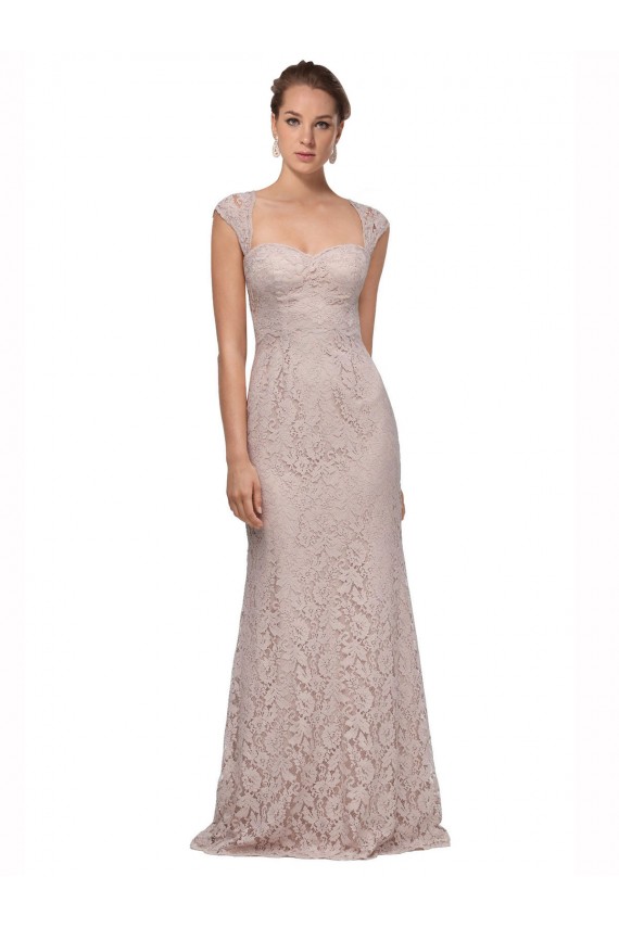 Sweetheart Long Lace Cap Sleeves Bridesmaid Dress / Formal Dress Darwin