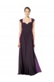 Sweetheart Long Soft Chiffon & Lace Grape Sleeveless Formal Dress / Bridesmaid Dress Darwin