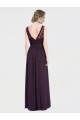 V-Neck Long Chiffon & Lace Grape Sleeveless Bridesmaid Dress / Evening Dress Darwin
