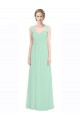 Sweetheart Long Soft Chiffon & Lace Mint Green Sleeveless Bridesmaid Dress Darwin