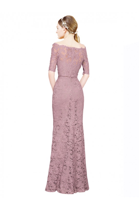 Off the Shoulder Long Lace Short Sleeves Prom Dress / Bridesmaid Dress Darwin