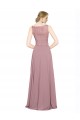 Illusion Neck Long Soft Chiffon & Lace Sleeveless Black Tie Prom Dress / Bridesmaid Dress Darwin