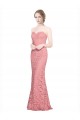 Strapless Long Lace Salmon Sleeveless Formal Dress / Bridesmaid Dress Darwin