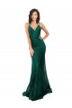 V-Neck Long Lace Dark Green Sleeveless Black Tie Evening Gown / Prom Dress / Bridesmaid Dress Darwin