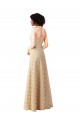 Sweetheart Long Lace Champagne Sleeveless Bridesmaid Dress Darwin