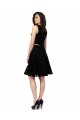 Jewel Neck Knee Length Lace Black Sleeveless Bridesmaid Dress Darwin