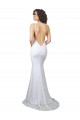 High Neck Sweep Train Lace White Sleeveless Wedding Dress Darwin