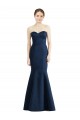Sweetheart Long Floor Length Satin Dark Navy Sleeveless Bridesmaid Dress Darwin