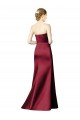Strapless Long Satin Burgundy Sleeveless Bridesmaid Dress / Evening Dress Darwin