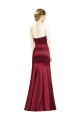 Sweetheart Long Satin Burgundy Sleeveless Bridesmaid Dress Darwin