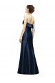 Strapless Long Satin Dark Navy Mermaid Sleeveless Bridesmaid Dress Darwin
