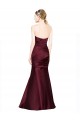 Sweetheart Long Satin Burgundy Sleeveless Formal Evening Gown / Prom Dress / Bridesmaid Dress Darwin