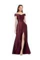 Strapless Long Satin Burgundy Gold Cap Sleeves Black Tie Evening Gown / Prom Dress / Bridesmaid Dress Darwin