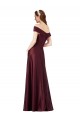 Strapless Long Satin Burgundy Gold Cap Sleeves Black Tie Evening Gown / Prom Dress / Bridesmaid Dress Darwin