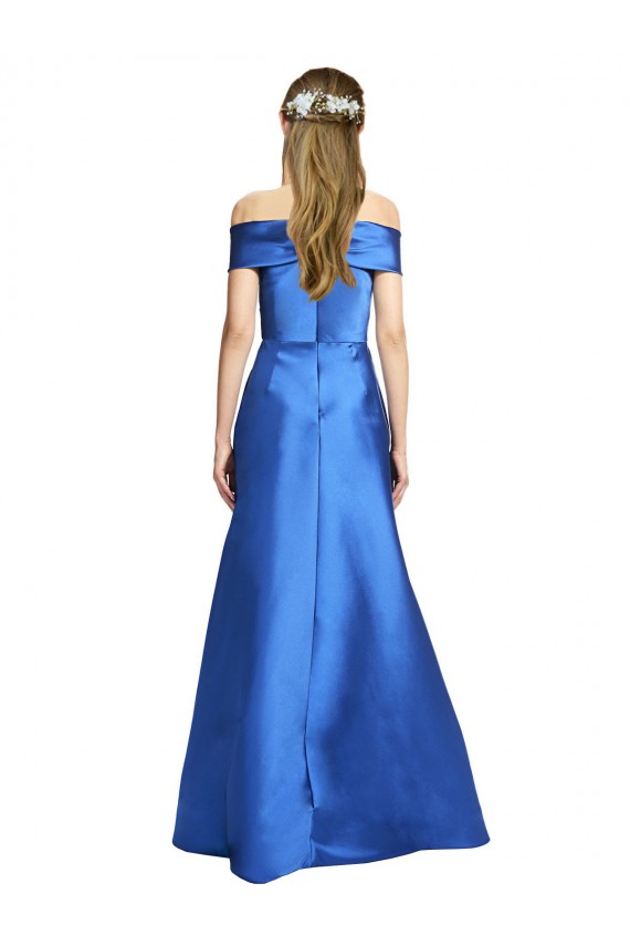 Off the Shoulder Long Satin Sleeveless Black Tie Evening Gown / Prom Dress / Bridesmaid Dress Darwin