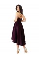 Scoop Neck Neck Short Satin Grape Sleeveless High Low Prom Dress / Bridesmaid Dress Darwin
