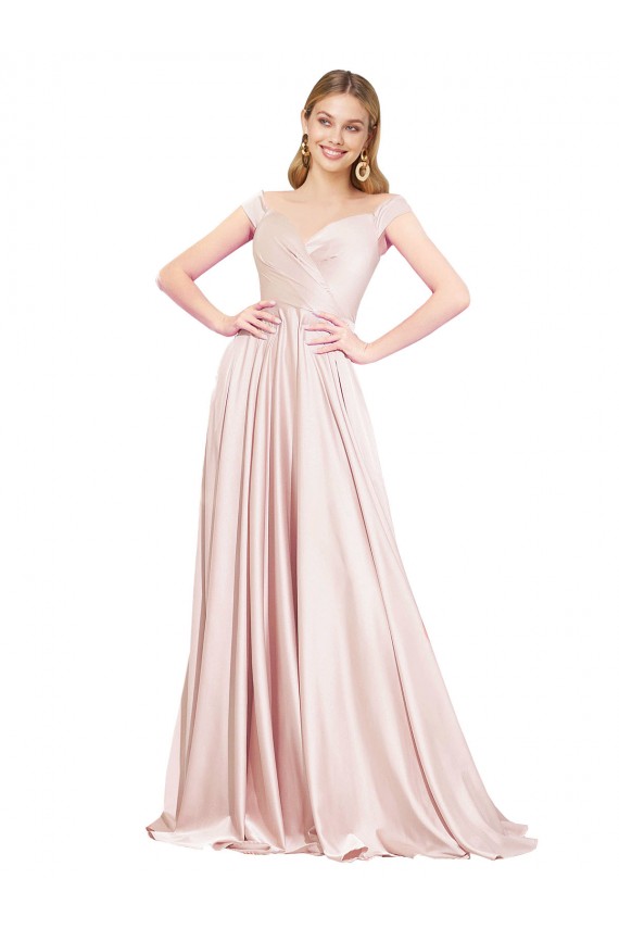 High Neck Long Satin Pink Sleeveless Formal Evening Gown / Prom Dress / Bridesmaid Dress Darwin