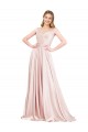 High Neck Long Satin Pink Sleeveless Formal Evening Gown / Prom Dress / Bridesmaid Dress Darwin