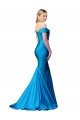 High Neck Long Satin Peacock Blue Sleeveless Formal Evening Gown / Prom Dress / Bridesmaid Dress Darwin