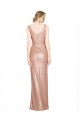 V-Neck Long Sequin Rose Gold Sleeveless Bridesmaid Dress / Evening Dress Darwin