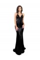 V-Neck Long Sequin Black Sleeveless Black Tie Evening Gown / Prom Dress / Bridesmaid Dress Darwin