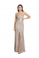 High Neck Long Sequin & Sparkling Sequin Silver Sleeveless Formal Evening Gown / Prom Dress / Bridesmaid Dress Darwin
