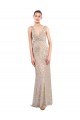V-Neck Long Sequin & Sparkling Sequin Silver Sleeveless Formal Evening Gown / Prom Dress / Bridesmaid Dress Darwin