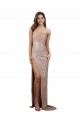 Scoop Neck Long Sequin Champagne Sleeveless Formal Evening Gown / Prom Dress / Bridesmaid Dress Darwin