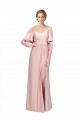 Off the Shoulder Long Silk like Satin Cold Shoulder Formal Evening Gown / Prom Dress / Bridesmaid Dress Darwin