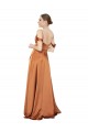 Sweetheart Long Silk like Satin Orange Cold Shoulder Formal Evening Gown / Prom Dress / Bridesmaid Dress Darwin