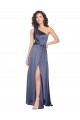 One Shoulder Long Silk like Satin Dusk Sleeveless Formal Evening Gown / Prom Dress / Bridesmaid Dress Darwin
