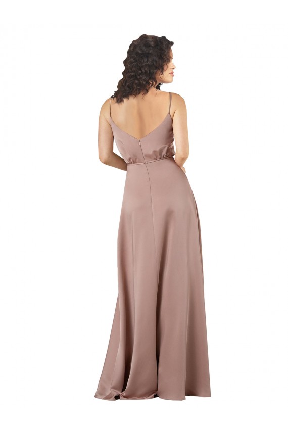 Sweetheart Long Silk like Satin Dusty Pink Sleeveless Formal Evening Gown / Bridesmaid Dress Darwin
