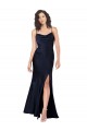 Cowl Neck Long Silk like Satin Dark Navy Sleeveless Black Tie Evening Gown / Prom Dress / Bridesmaid Dress Darwin