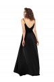V-Neck Long Silk like Satin Black Sleeveless High Low Evening Gown / Prom Dress / Bridesmaid Dress Darwin
