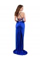 Cowl Neck Long Silk like Satin Royal Blue Sleeveless Formal Evening Gown / Prom Dress / Bridesmaid Dress Darwin