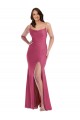 Cowl Neck Long Silk like Satin Fuchsia Sleeveless Formal Plus Size Evening Gown / Prom Dress / Bridesmaid Dress Darwin