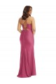 Cowl Neck Long Silk like Satin Fuchsia Sleeveless Formal Plus Size Evening Gown / Prom Dress / Bridesmaid Dress Darwin