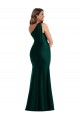 One Shoulder Long Silk like Satin Ever Green Sleeveless Formal Plus Size Evening Gown / Prom Dress / Bridesmaid Dress Darwin