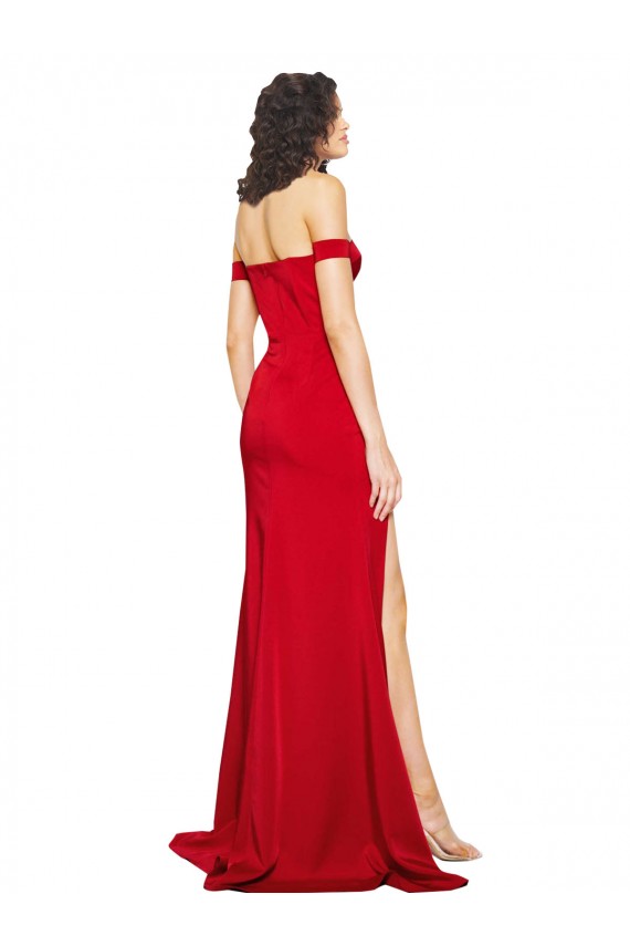 Sweetheart Long Silk like Satin Red Sleeveless Formal Evening Gown / Prom Dress / Bridesmaid Dress Darwin