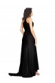 One Shoulder Long Silk like Satin Black Sleeveless Black Tie Evening Gown / Prom Dress / Bridesmaid Dress Darwin