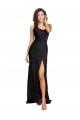 One Shoulder Long Silk like Satin Black Sleeveless Evening Dress / Bridesmaid Dress Darwin