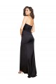 One Shoulder Long Silk like Satin Black Sleeveless Evening Dress / Bridesmaid Dress Darwin