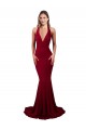 V-Neck Long Spandex Burgundy Sleeveless Formal Evening Gown / Prom Dress / Bridesmaid Dress Darwin