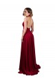 V-Neck Long Spandex Burgundy Sleeveless Black Tie Evening Gown / Prom Dress / Bridesmaid Dress Darwin