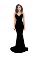 V-Neck Long Spandex Black Sleeveless Formal Evening Gown / Prom Dress / Bridesmaid Dress Darwin
